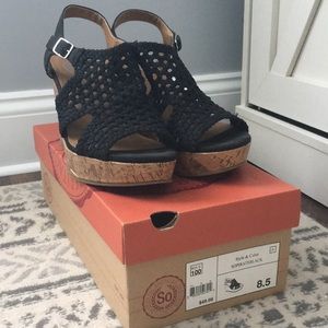 So Brand Black Wedges